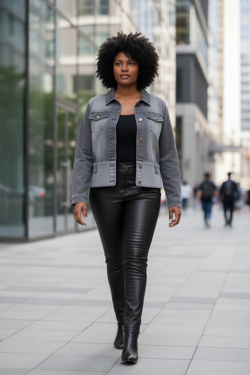 Denim Jacket BLK01