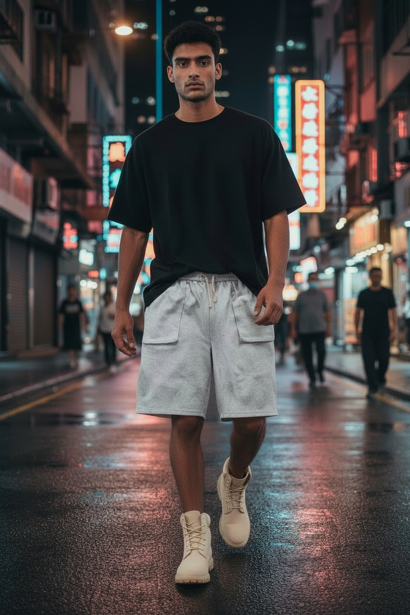 Oversized Jogger Shorts