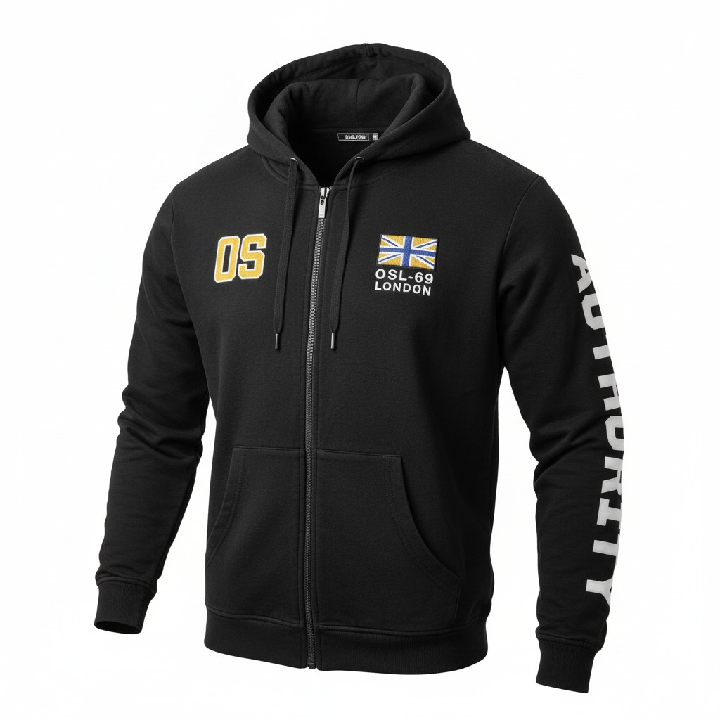 OS Hoodie Sweatshirt with Zip