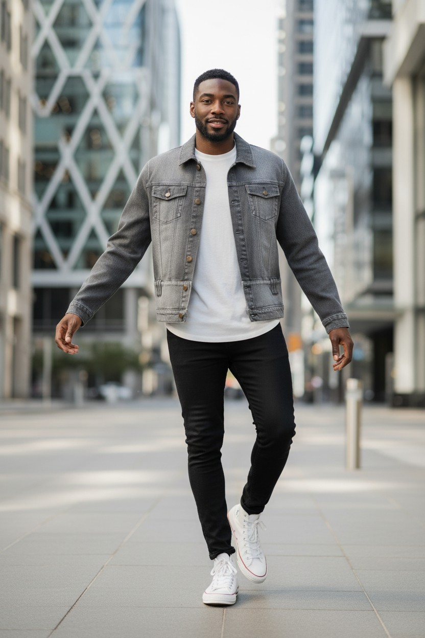 Denim Jacket BLK01